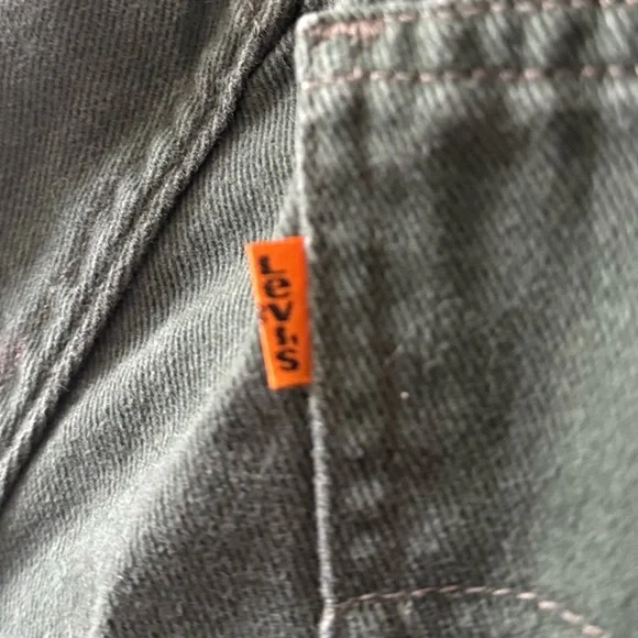 Vintage Orange Tab Levi Strauss & Co. Women’s Green Jean Shorts - RARE FIND - Picture 5 of 10